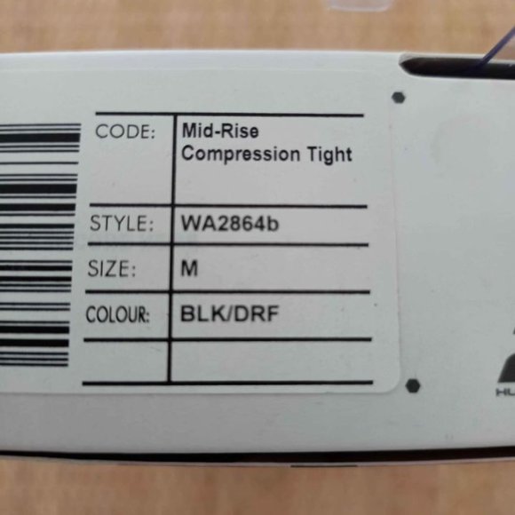 2XU Mid-Rise Compression Tights - Black & Dotted Reflective Logo - Size Medium - Picture 8 of 9